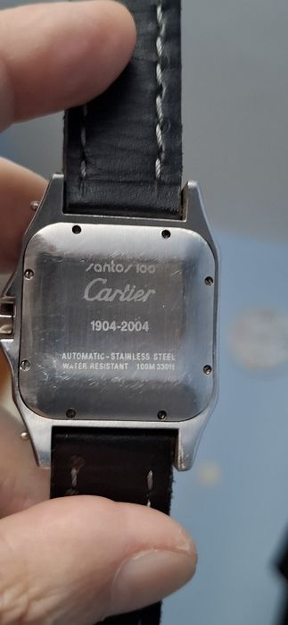 CARTIER ceas de mîna bărbătesc cu baterie și curea din piele naturală