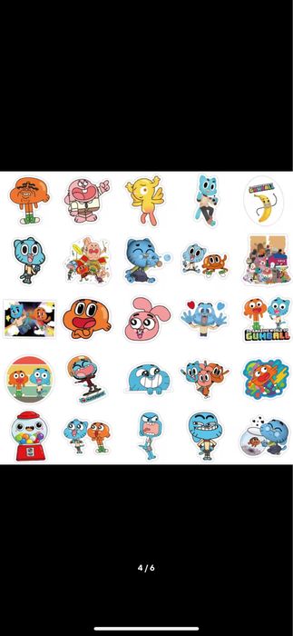 Водоустойчиви стикери Гъмбол / Gumball