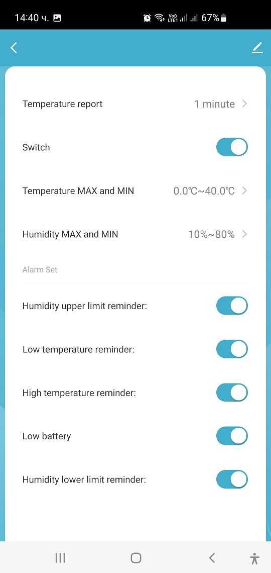 WiFi смарт датчик, сензор за температура и влажност Tuya/Smartlife