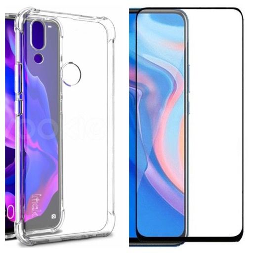 Huawei P Smart Z 2021/2019 Husa Silicon Ramforsata si Folie Sticla 11D