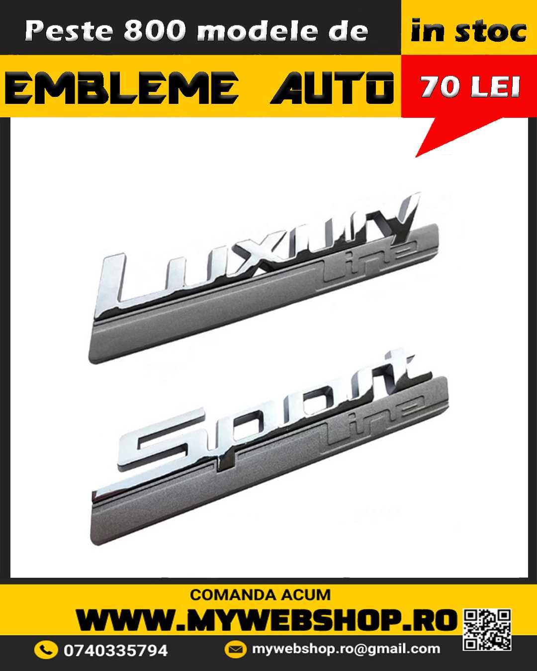 Embleme Luxury line, Sport line pentru aripa BMW