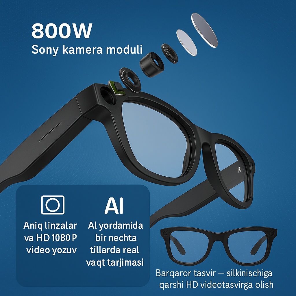 Rayban meta ochki qimmat deganlar uchun Kamerali ochki