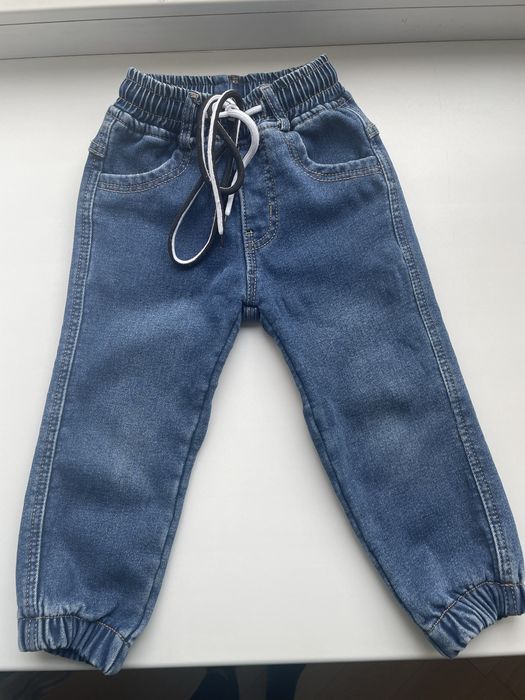 Детские утепленные джинсы на флисе, 86-92см