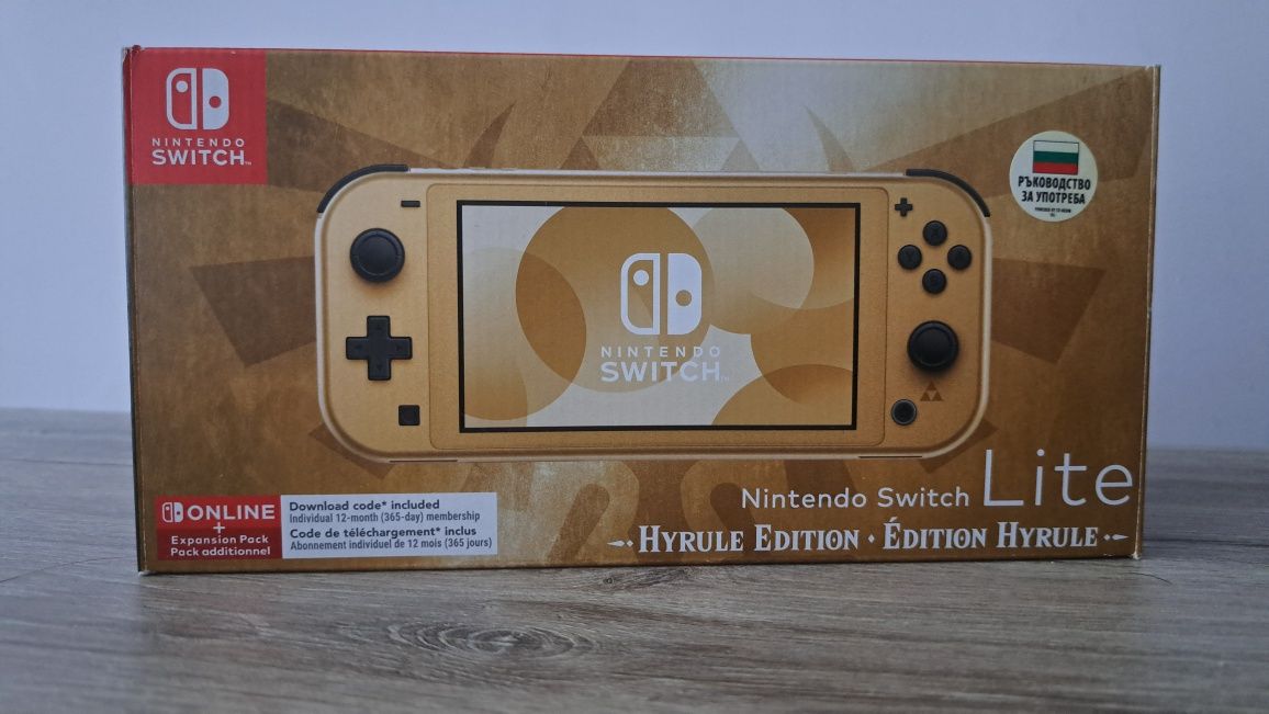 Nintendo Switch Lite Hyrule Edition + игра + 128GB карта – Гаранция