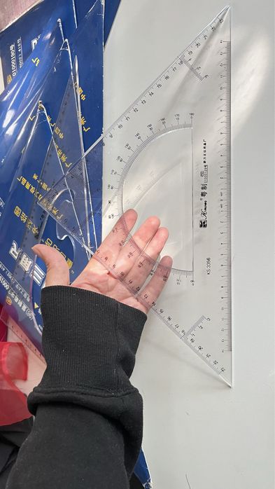 Линейки треуголки прозрачные 2 варианта