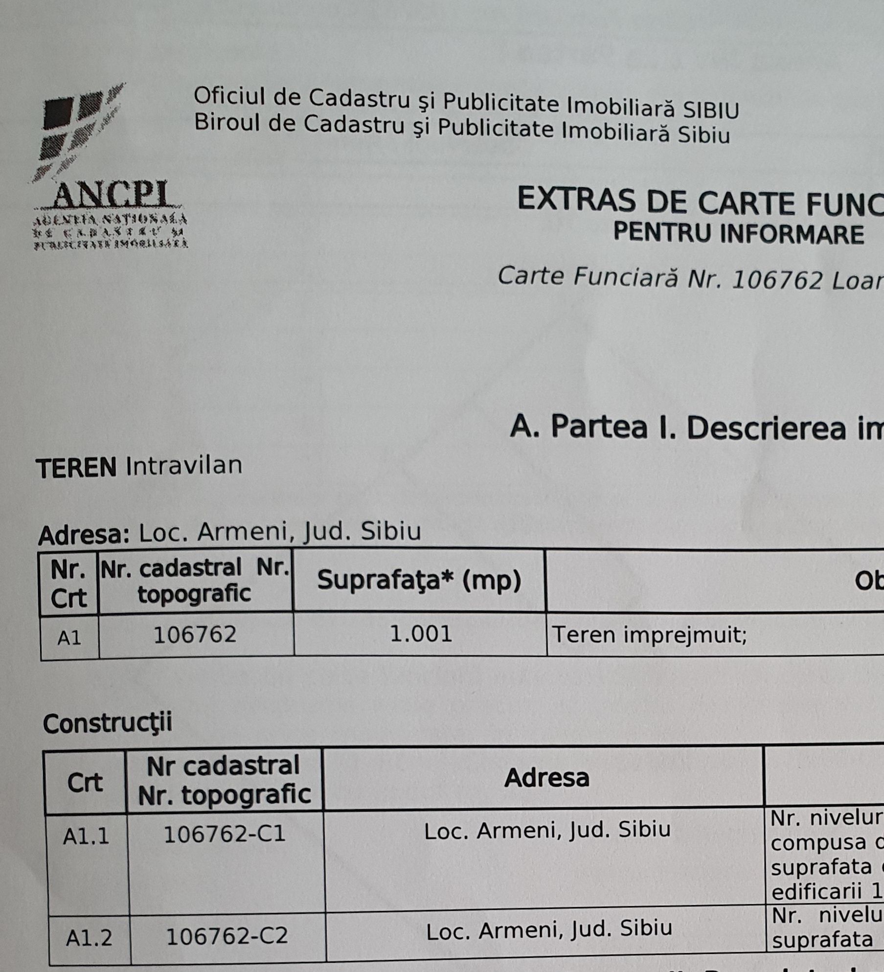 Casă cu teren intrav. Armeni