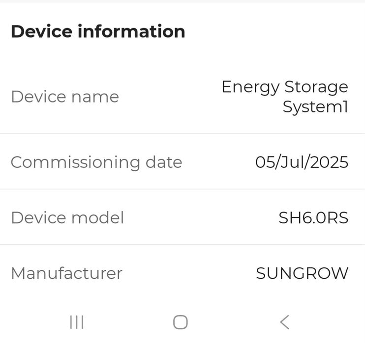 Vând invertor Sungrow 6kw SH6.0RS monofazat + Baterie SBS 050 5.12kW