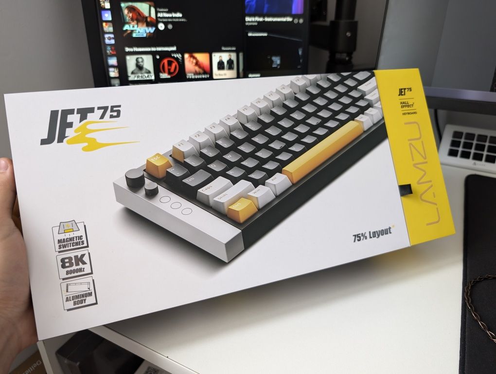 Lamzu JET75 игровая магнитная клавиатура черная
