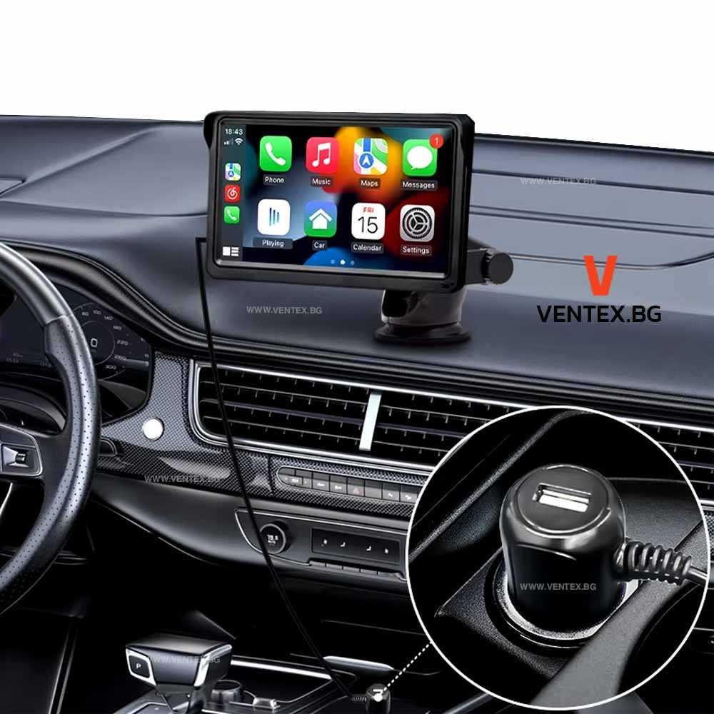 Универсална мултимедия за кола 7 инча, Carplay, Bluetooth, USB +Камера