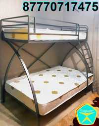 Двухъярусная металлическая кровать (двухярусная). Достава бесплатно.