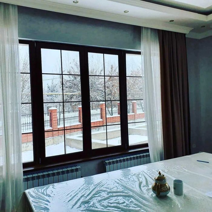 Пластиковые Двери Окна Балконы Офисные Перегородкий Витражи Алматы