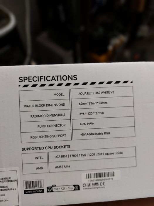 Cooler pe lichid cpu nou argb Thermalright 360 white,multisocket,box