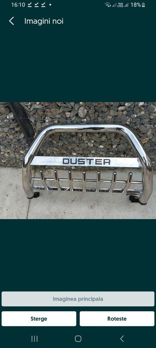 Bullbar inox crom duster 1 și 2