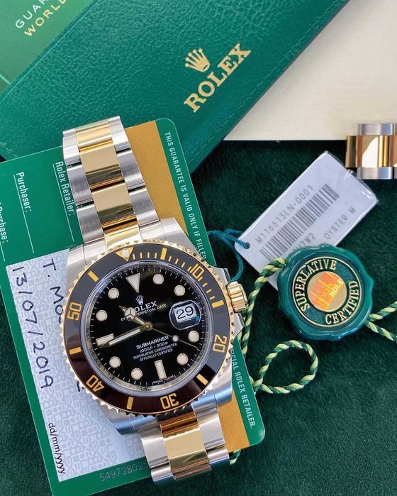 rolex submariner двуцветен