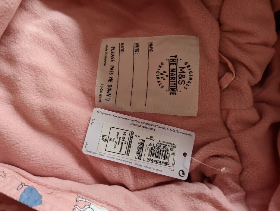 Combinezon salopeta de iarnă marks and Spencer noua mărimea 90