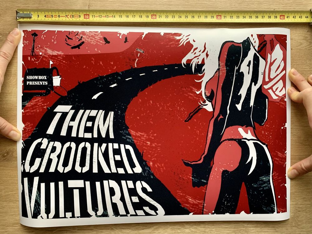 Оригинален плакат на “Them crooked vultures”