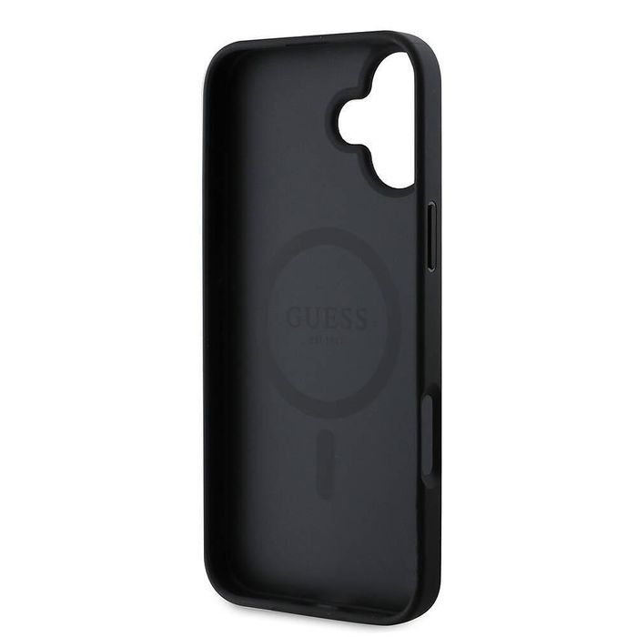 Guess hardcase 4g printed stripes magsafe калъф за iphone 17 – черен