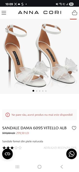 Sandale elegante negre 35 Anna CORI