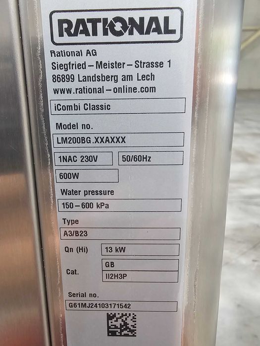 Конвектомат Рационал Rational iCombi Classic 6 - 1/1 - на газ - НОВ