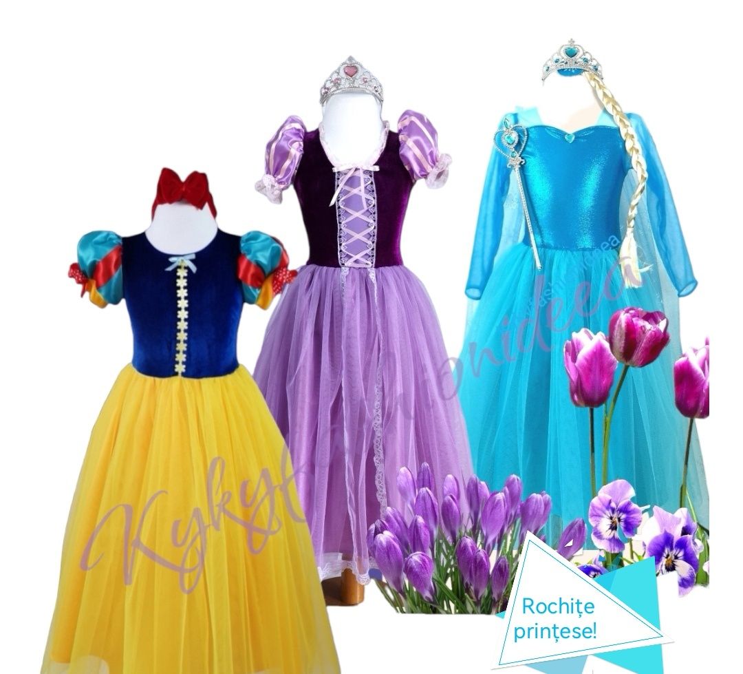 Rapunzel Rochița fete mărimi 3,4,5,6,7, ani fabricat în România