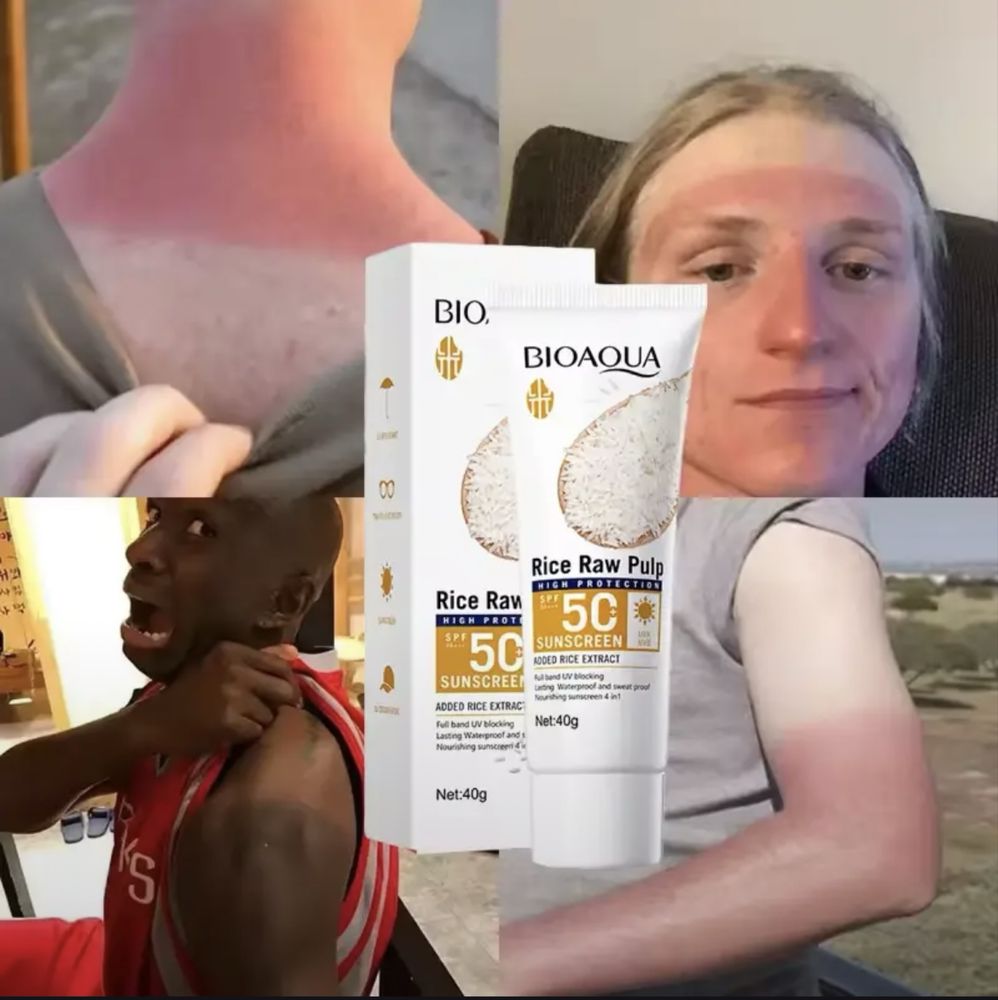 SPF 50+PA+++Quyoshdan himoyalovchi krem, yuz va tana uchun guruch ekst
