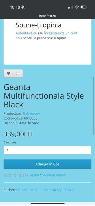 Geanta de maternitate Babymoov, + Saltea impermeabila