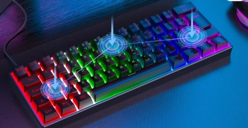 Tastatura mecanica Tecurs mk203 noua în cutie cu accesorii