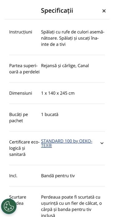 Perdele 3 buc albastre