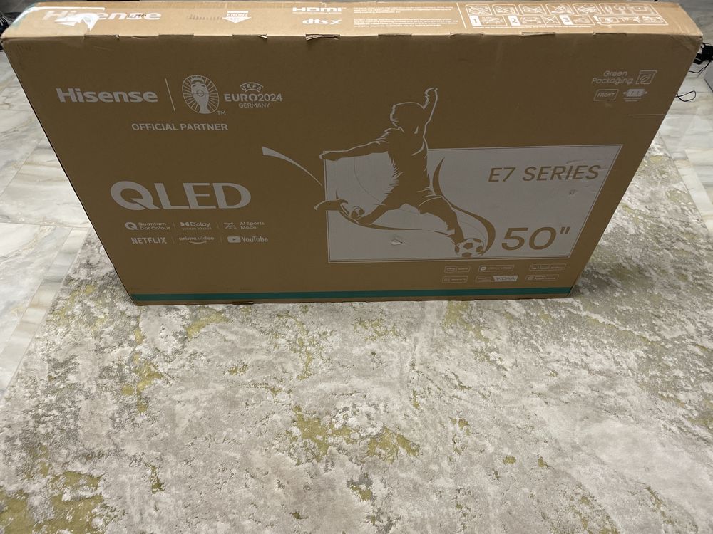 Televizor QLED Smart HISENSE 50E7NQ, Ultra HD 4K, HDR, 126cm, Nou