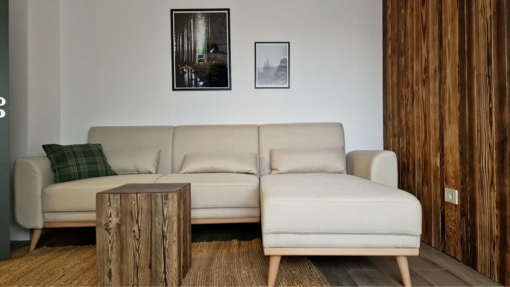 Canapea extensibila , am doua bucați , dimensiuni 256*149*88