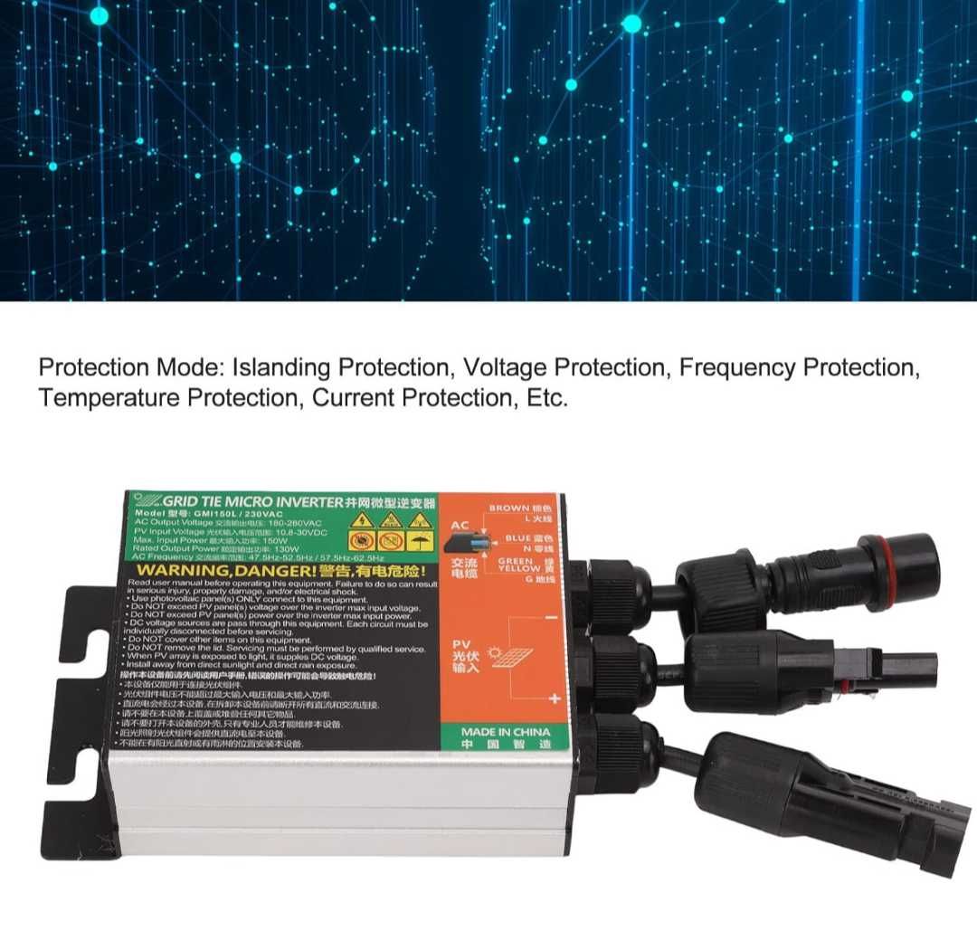Инвертор 150W 230V чиста синусоида 10,8V-30V DC вход към AC 180V-280V