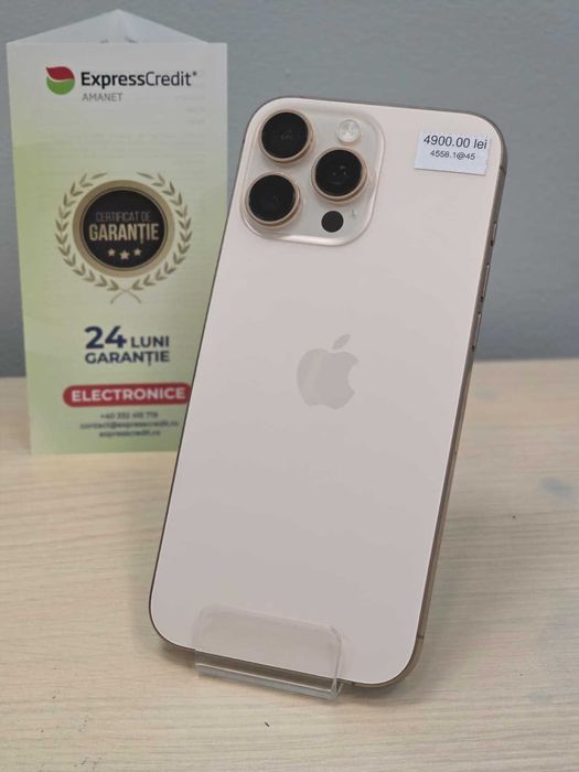 Iphone 16 Pro Max -- 256 GB -- 100% [Ag45 B.4558] - Garantie 2 ani