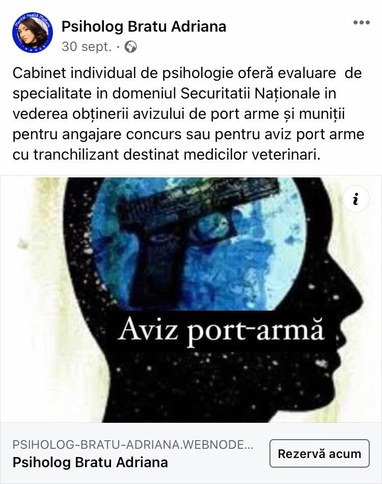 Aviz psihologic port arme concurs