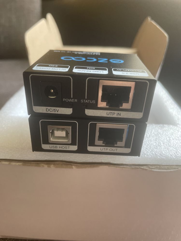 EZCOO USB 2.0 Extender 50m USB Hub Via Ethernet Cat5e/Cat6