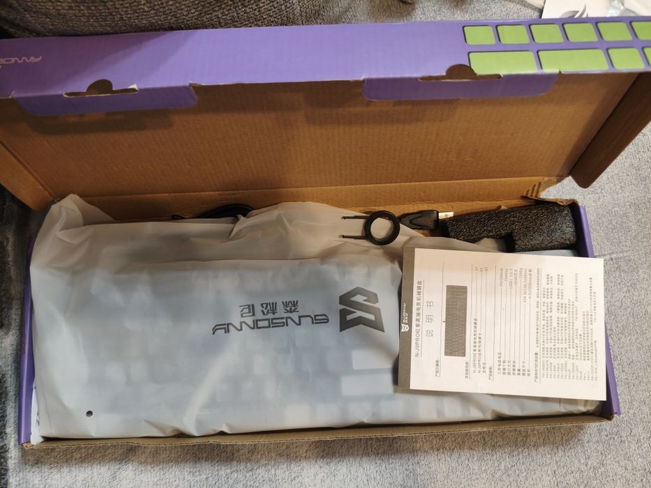 Tastatură mecanică Qisan – gaming, cu iluminare LED, layout american,