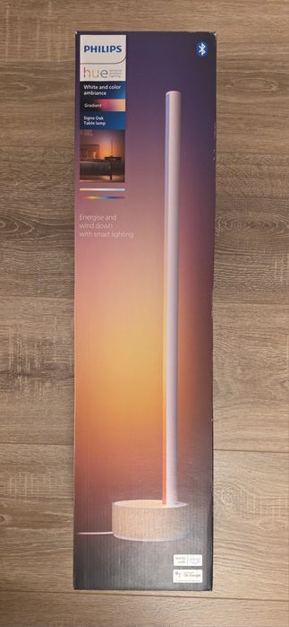 2 lampi Philips Hue Gradient Signe Oak, 1040lm, White and Color