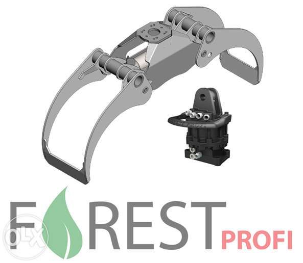 Graifer 135 cm compatibil cu rotator 5 tone cu flansa