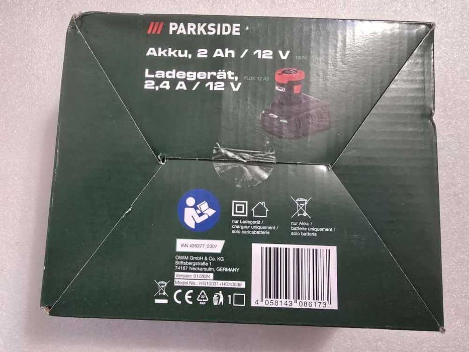 Kit incarcare PARKSIDE PLGK 12 A3 + acumulator PAPK 12 A4, 2Ah 12V