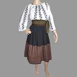 Costum popular vechi cu valnic, port popular oltenesc 36-38