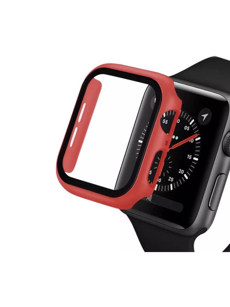 Husa Carcasa Ceas Apple Watch Margine Silicon Fata Glass Orice Marime