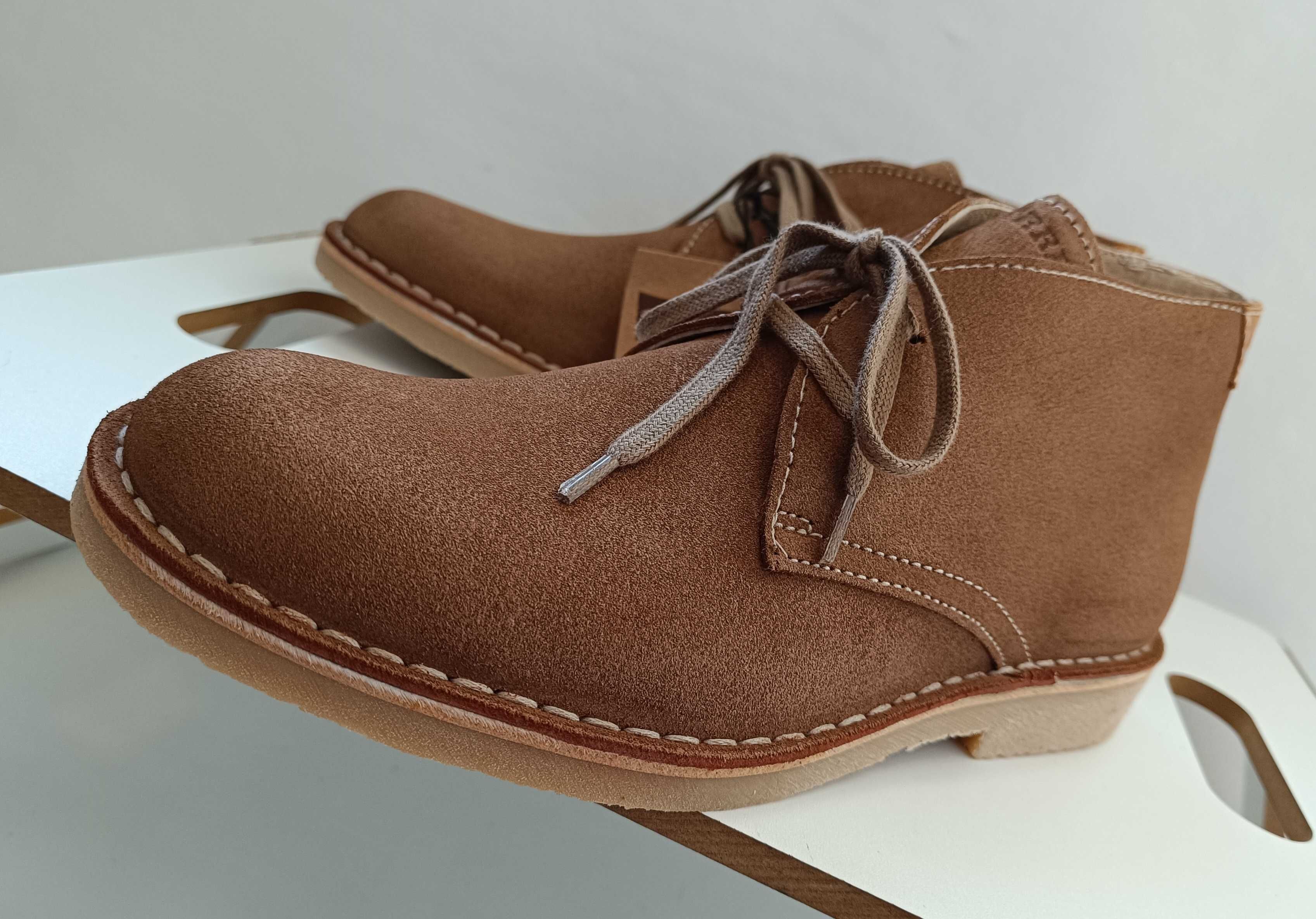 Ghete chukka 40 44 premium Carrera NOI piele naturala moale