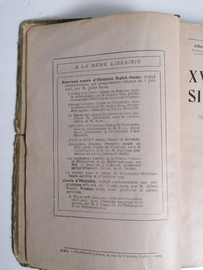 Стара библия-1924г,енциклопедия Ларус 1949г,  история-Франция-17-18в.