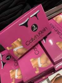 Chiloti Tanga Calvin Klein, set 3 perechi