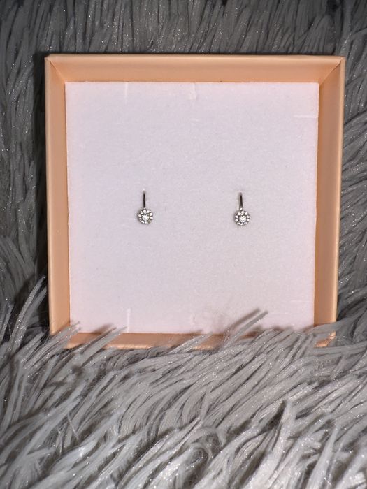 Cercei aur alb Splend'or