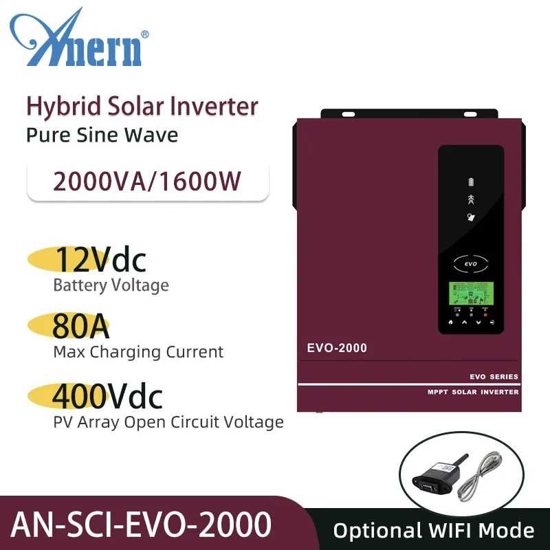 Invertor Solar MPPT 1.6 kw,12v Panouri solare tractiune LifePo4