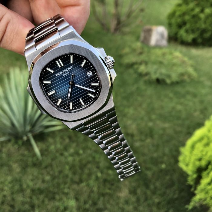 ceas patek philippe nautilus blue dial steel