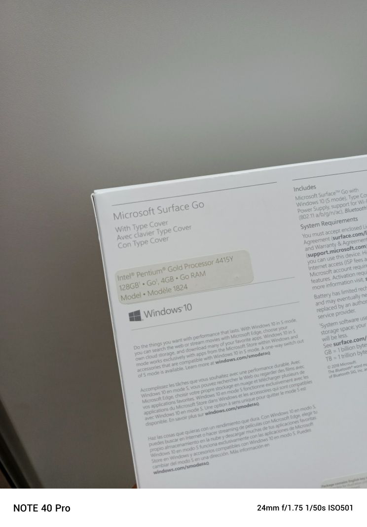 Surface GO планшет на Windows + type cover + Pentium 4gb 128gb ssd