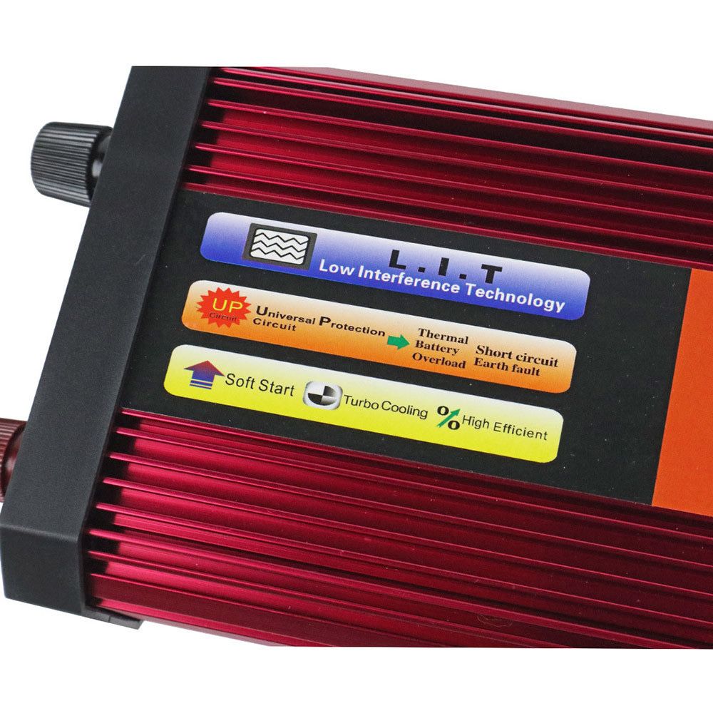 Invertor auto tensiune 12/220V USB 1500W pentru rulote, barci, auto