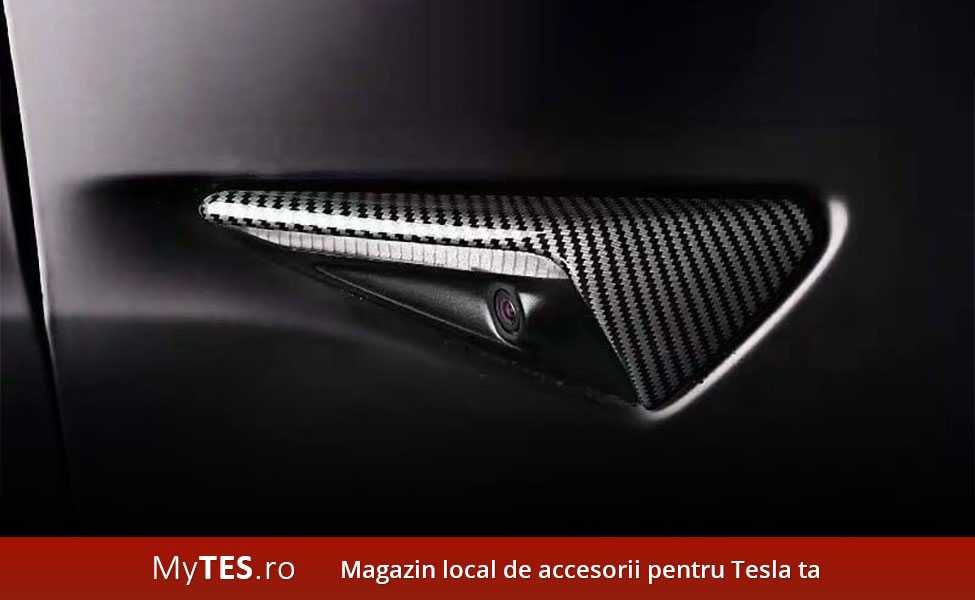 Ornamente textura carbon camere aripi - Tesla Model 3 / Y / S / X