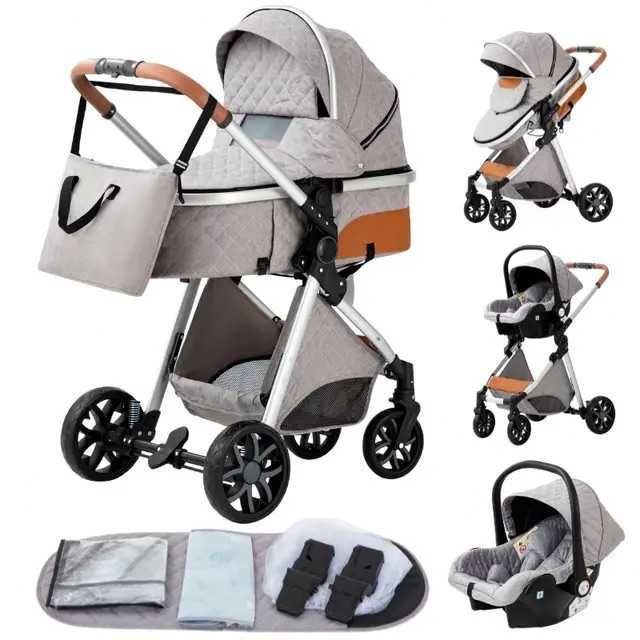 NOU Carucior bebe 3 in 1 bebelus landou copii pliabil smart + CADOU